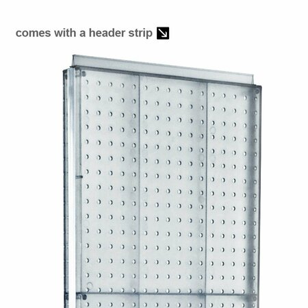 Azar Displays Two-Sided Pegboard Floor Display On a Square Studio Base 700770-BLK